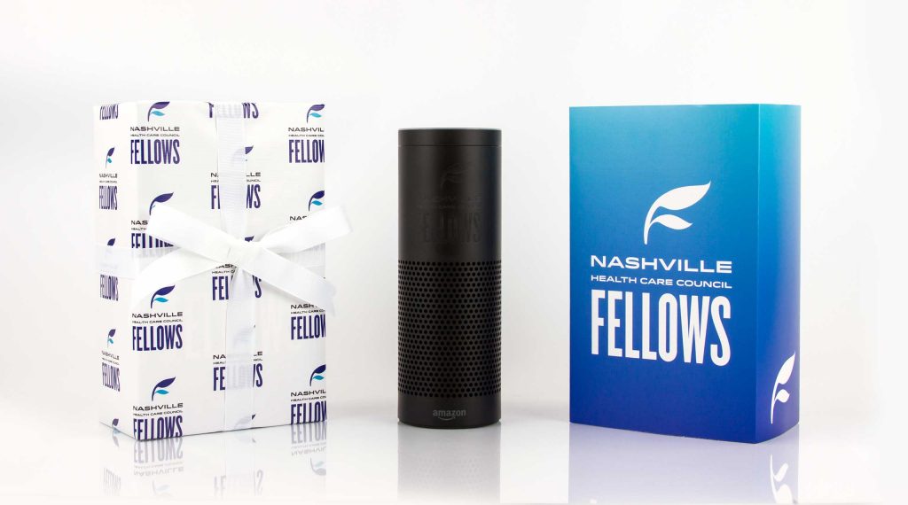 Nashville Healthcare Council: Amazon Echo with custom sleeve and gift wrap