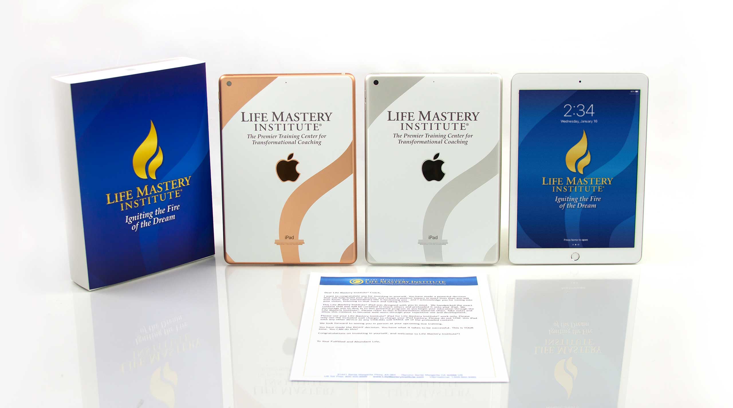 Custom-branded Life Mastery Institute® iPad