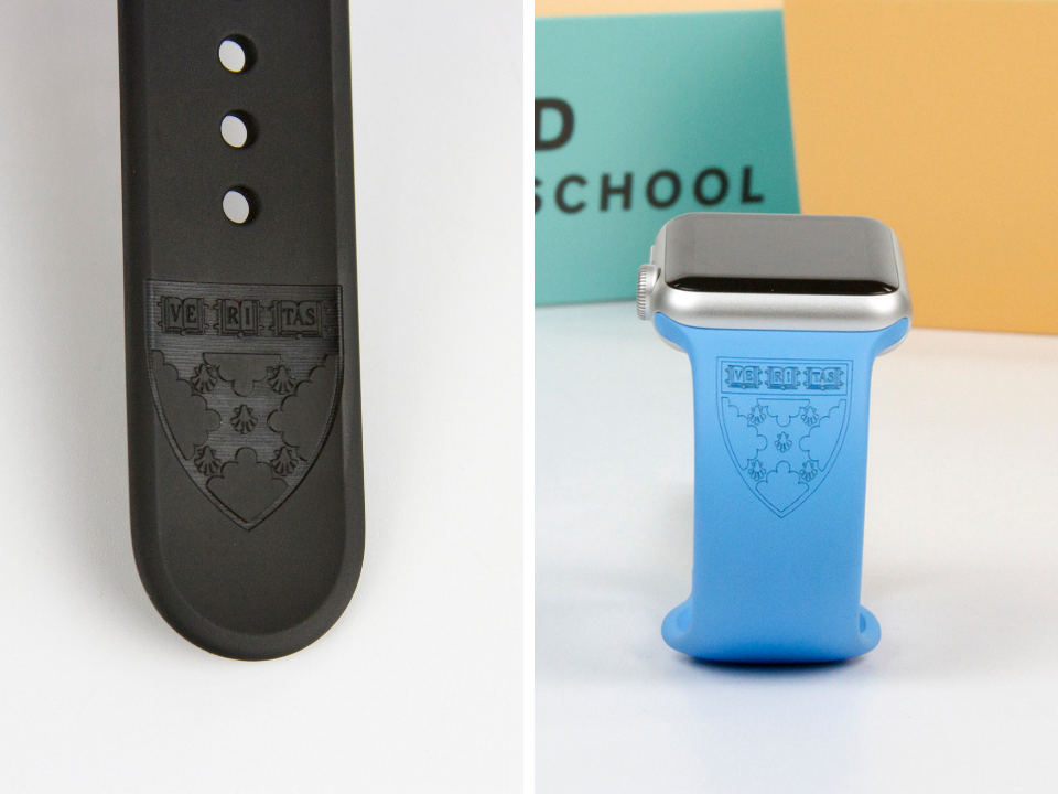 Customized Apple Watch bands for Harvard Business School