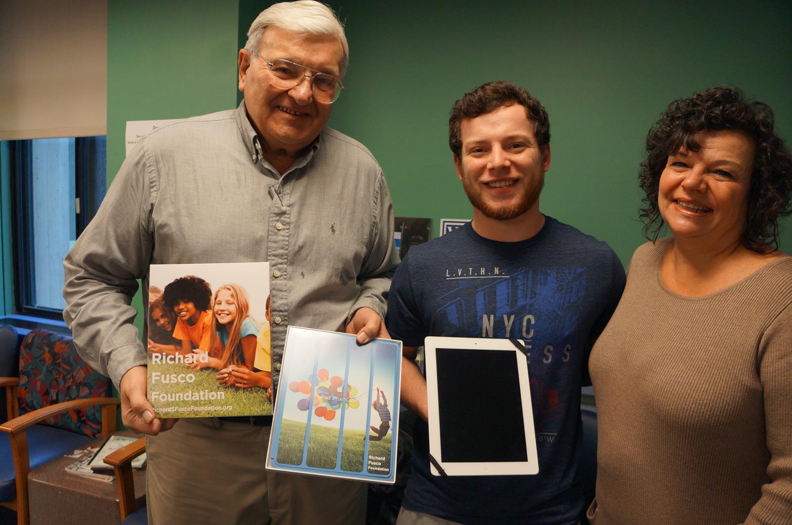 iPads not only allow the patients to communicate with friends and family during long hospital stays, but they also offer an opportunity for the patients to stay on top of their school work.