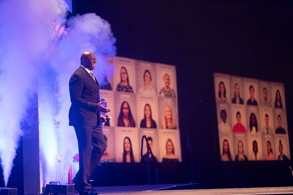 NBA Hall of Famer Magic Johnson keynotes 'Magic: An Attollo Experience' in Lancaster, Penn. ©Attollo