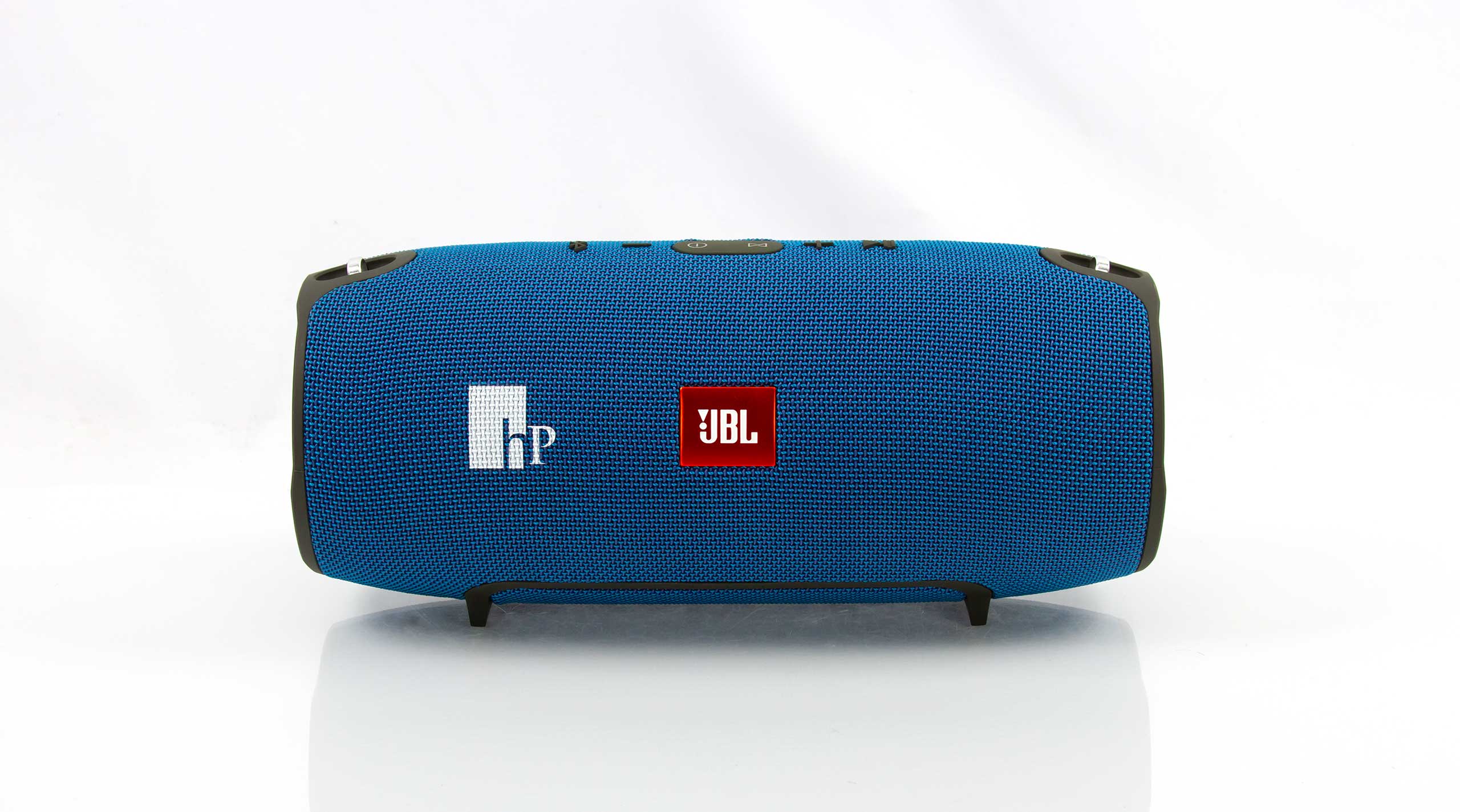 Eye-catching JBL Xtreme bluetooth speakers customized for Horsepower Site Services