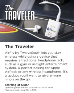 The Traveler: AirFly by TwelveSouth + one point of customization