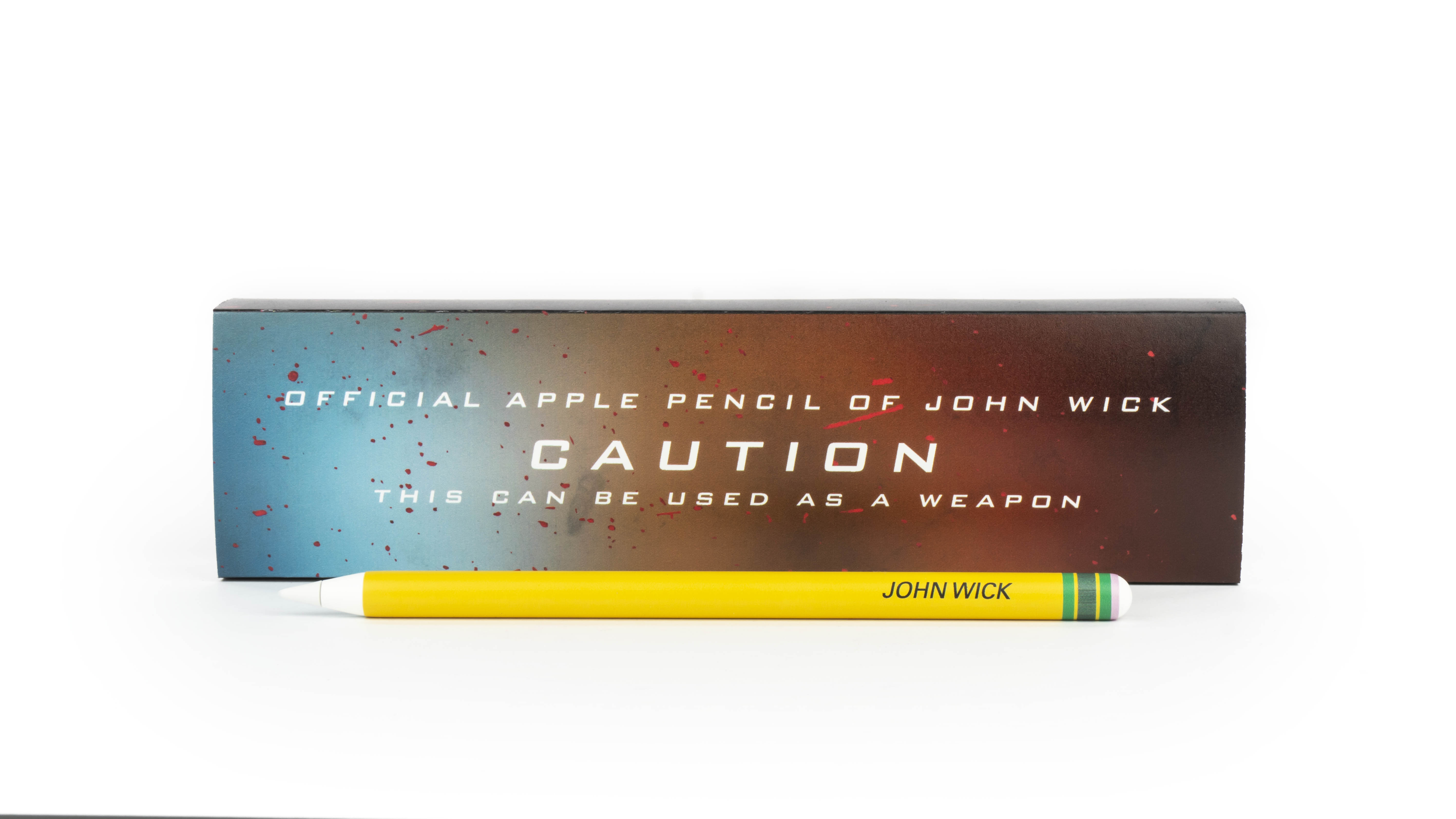 The customized Apple Pencil is a replica of the gruesome tool as seen in the film.