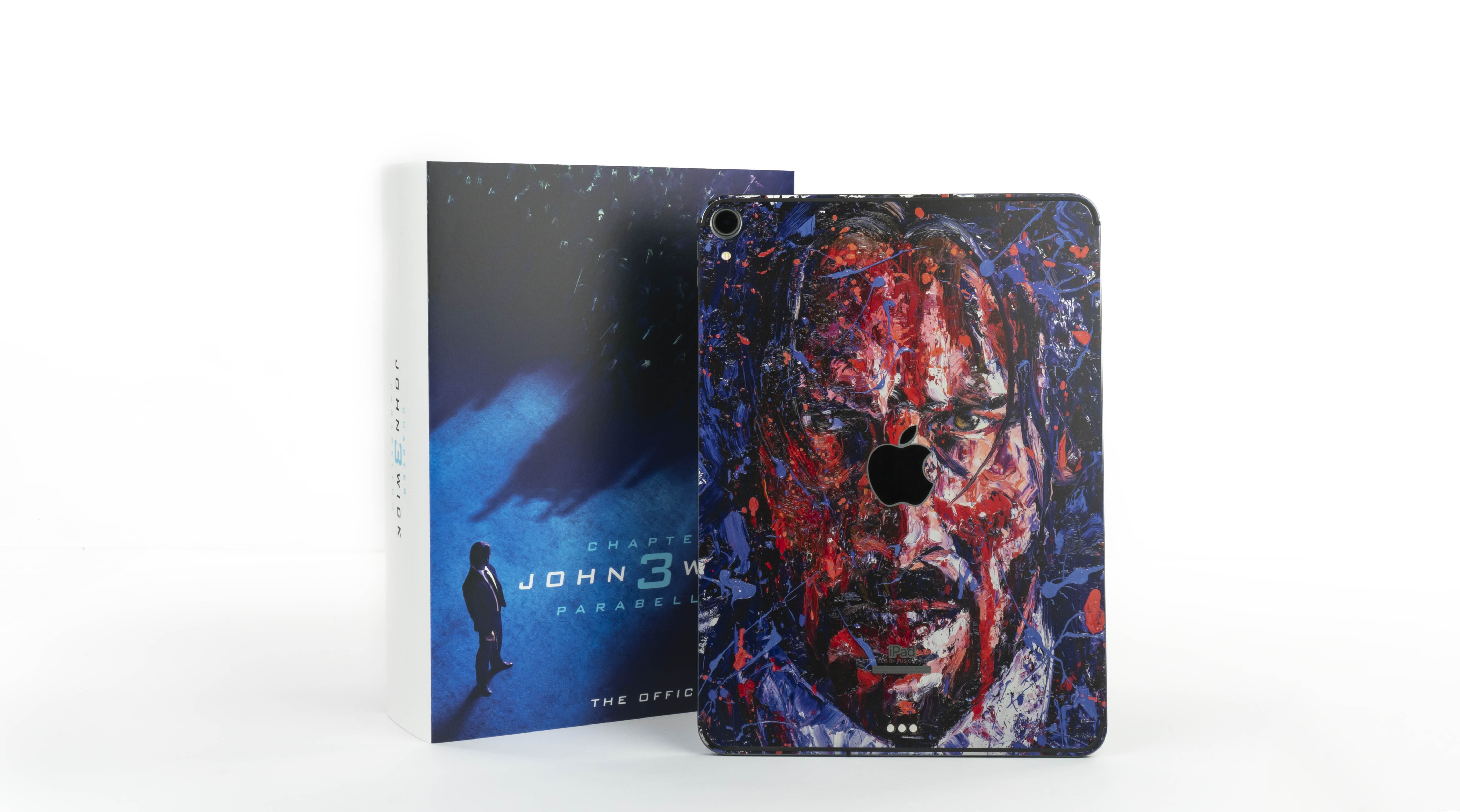 Highly visual artwork from the movie is printed on the back of each iPad Pro. Inside the tablet is a designated app featuring the film’s images and videos.
